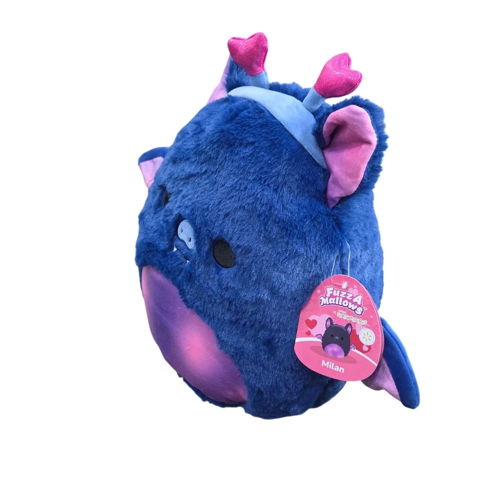 Squishmallows Milan the Bat 12 Inch Fuzz-A-Mallows Blue Valentine Exclusive HTF‎